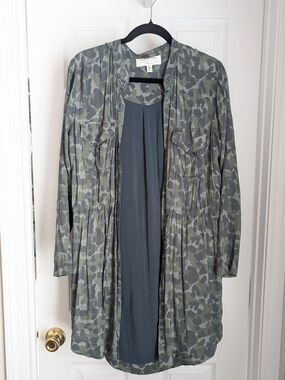 Anthropologie Cloth & Stone Camo Shirt Dress